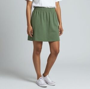 J Crew Factory Chateau Olive Green Sidewalk Mini Skirt Size 4